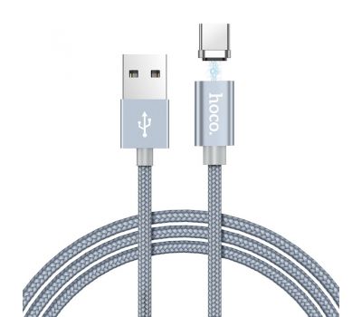 Кабель USB Hoco U40A Type-C "Magnetic" 1m серый 2835484