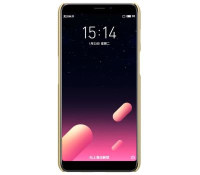 Чохол для Meizu M6s Nillkin із захисною плівкою золотистий 2835349