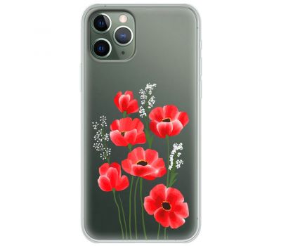 Чохол для iPhone 11 Pro Max Mixcase квіти маки в польових травах