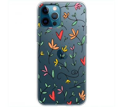 Чохол для iPhone 12 Pro Max Mixcase квіти - листочки