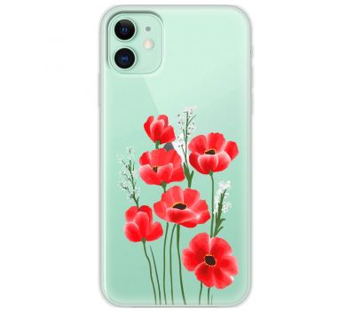 Чохол для iPhone 12 Mixcase квіти маки в польових травах