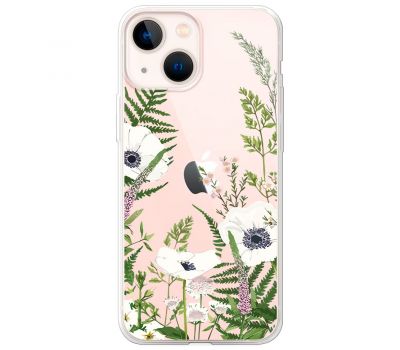 Чохол для iPhone 13 mini Mixcase квіти білі квіти лісові трави