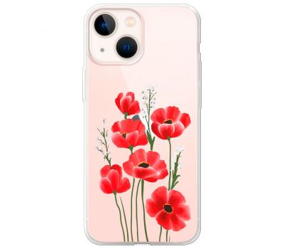 Чохол для iPhone 13 mini Mixcase квіти маки в польових травах