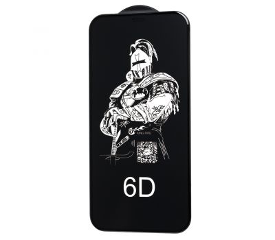 Захисне скло 6D для iPhone 12/12 Pro King Fire чорне (OEM)