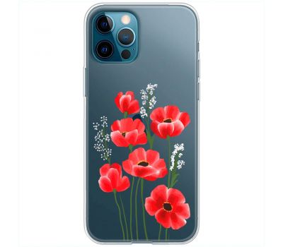 Чохол для iPhone 12 Pro Mixcase квіти маки в польових травах