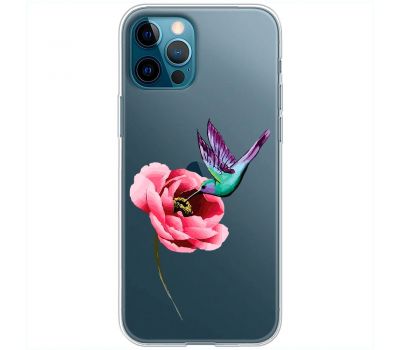 Чохол для iPhone 12 Pro Mixcase квіти колібрі в півоні