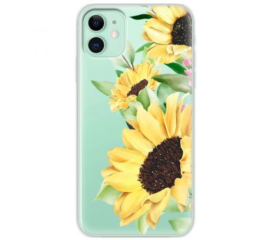 Чохол для iPhone 11 Mixcase квіти великі соняшники