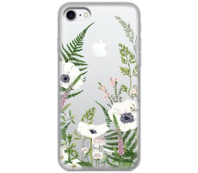 Чохол для iPhone 7/8 Mixcase квіти білі квіти лісові трави