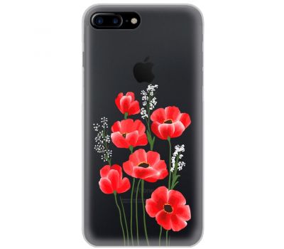 Чохол для iPhone 7 Plus / 8 Plus Mixcase квіти маки в польових травах