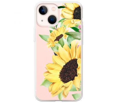 Чохол для iPhone 13 mini Mixcase квіти великі соняшники