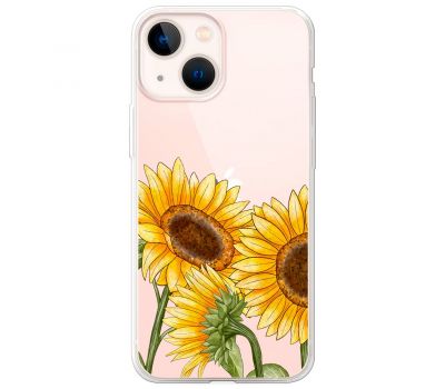 Чохол для iPhone 13 Mixcase квіти три соняшники