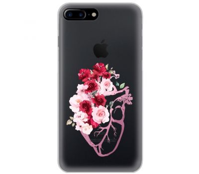 Чохол для iPhone 7 Plus / 8 Plus Mixcase квіти серце поросло квітами