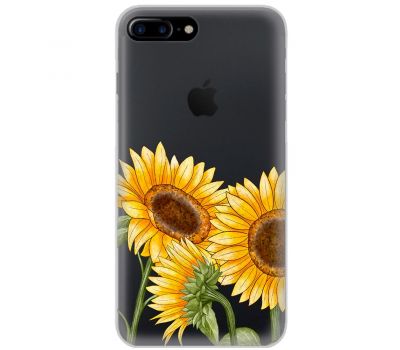 Чохол для iPhone 7 Plus / 8 Plus Mixcase квіти три соняшники