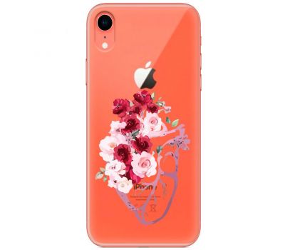 Чохол для iPhone Xr Mixcase квіти серце поросло квітами