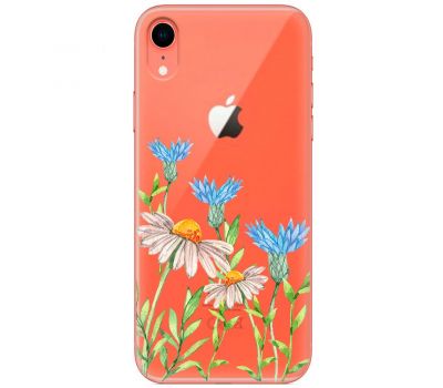 Чохол для iPhone Xr Mixcase квіти волошки та ромашки