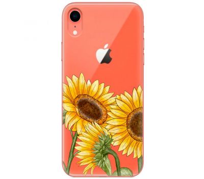 Чохол для iPhone Xr Mixcase квіти три соняшники