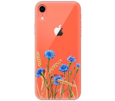 Чохол для iPhone Xr Mixcase квіти волошки в пшениці