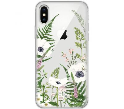 Чохол для iPhone Xs Max Mixcase квіти білі квіти лісові трави