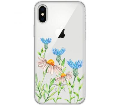 Чохол для iPhone Xs Max Mixcase квіти волошки та ромашки