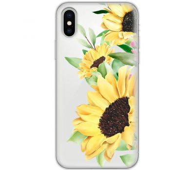 Чохол для iPhone Xs Max Mixcase квіти великі соняшники