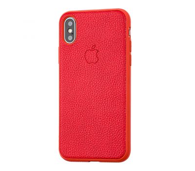 Чохол для iPhone X / Xs Leather cover червоний