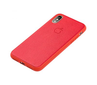 Чохол для iPhone X / Xs Leather cover червоний 2839873