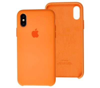 Чохол Silicone для iPhone X / Xs Premium case papaya