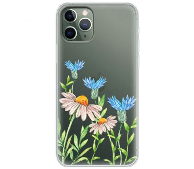 Чохол для iPhone 11 Pro Max Mixcase квіти волошки та ромашки