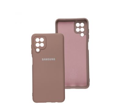 Чохол для Samsung Galaxy A12 (A125) / M12 (M127) Silicone Full camera рожевий / pink 2843554