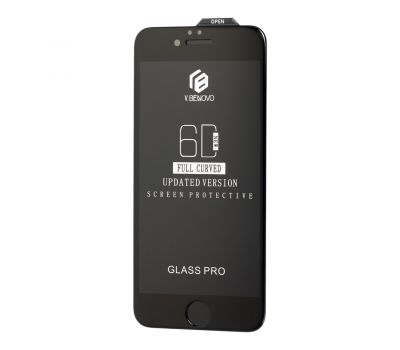 Захисне скло 6D для iPhone 6/6s Benovo чорне (OEM)