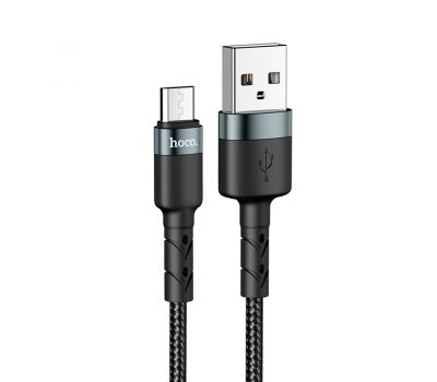 Кабель USB Hoco DU46 Charging microUSB 1m чорний 2843093