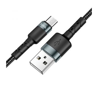 Кабель USB Hoco DU46 Charging microUSB 1m чорний 2843095