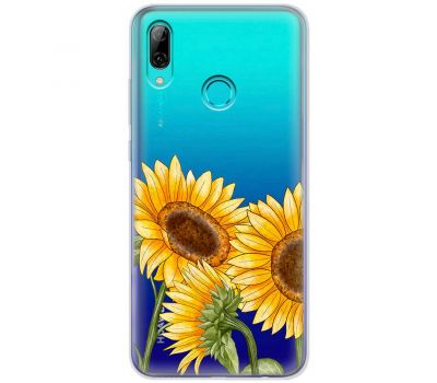 Чохол для Huawei P Smart 2019 Mixcase квіти три соняшники