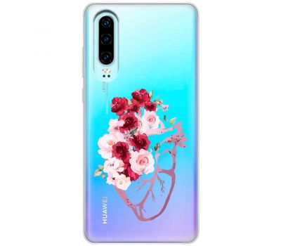 Чохол для Huawei P30 Mixcase квіти серце поросло квітами