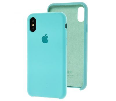 Чохол Silicone для iPhone X / Xs case бірюзовий / turquoise