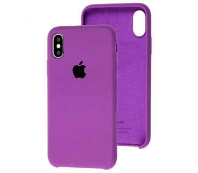 Чохол Silicone для iPhone X / Xs case grape
