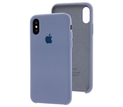 Чохол Silicone для iPhone X / Xs case лавандовий сірий