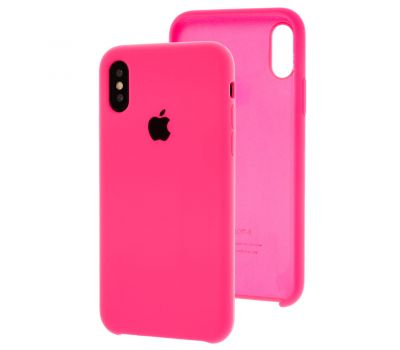 Чохол Silicone для iPhone X / Xs case shiny pink