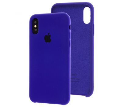 Чохол Silicone для iPhone X / Xs case shine blue