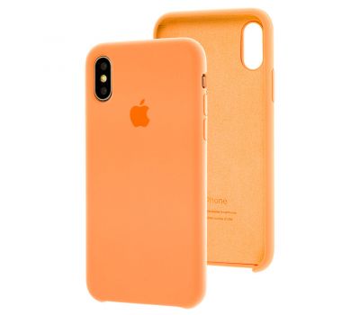 Чохол Silicone для iPhone X / Xs case папайя