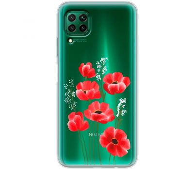 Чохол для Huawei P40 Lite Mixcase квіти маки в польових травах