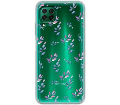 Чохол для Huawei P40 Lite Mixcase квіти патерн гілки з градієнтом