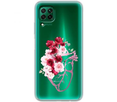 Чохол для Huawei P40 Lite Mixcase квіти серце поросло квітами