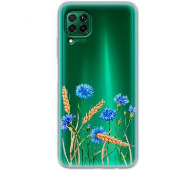 Чохол для Huawei P40 Lite Mixcase квіти волошки в пшениці