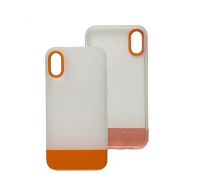 Чохол для iPhone X / Xs Bichromatic matte / orange 2849206