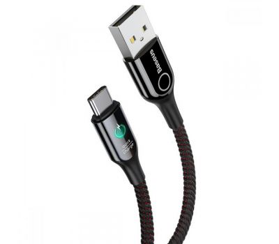 Кабель USB Baseus C-Shaped Light Intelligent Power-Off Type-C QC3.0 3A 1m черный 2852314