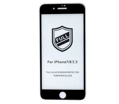 Захисне скло для iPhone 7 Plus / 8 Plus Full Glue Люкс чорне