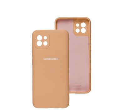 Чохол для Samsung Galaxy A03 (A035) Full camera рожевий / cappuccino 2858348