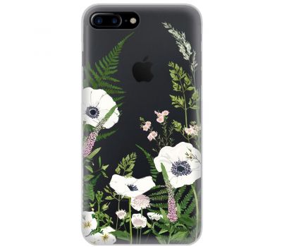 Чохол для iPhone 7 Plus / 8 Plus Mixcase квіти білі квіти лісові трави