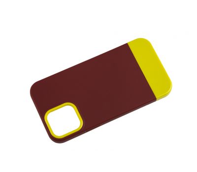 Чохол для iPhone 12 / 12 Pro Bichromatic brown burgundy / yellow 2860992